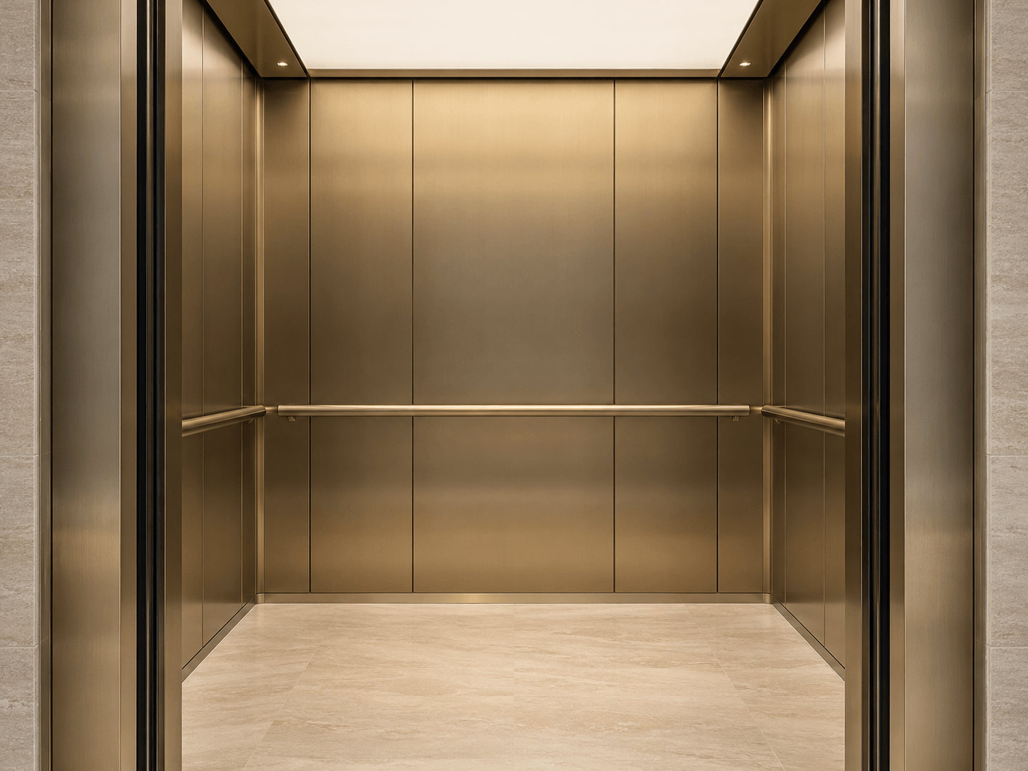 Architectural Wrapping 24 Refinished elevator wall panels after wrapping